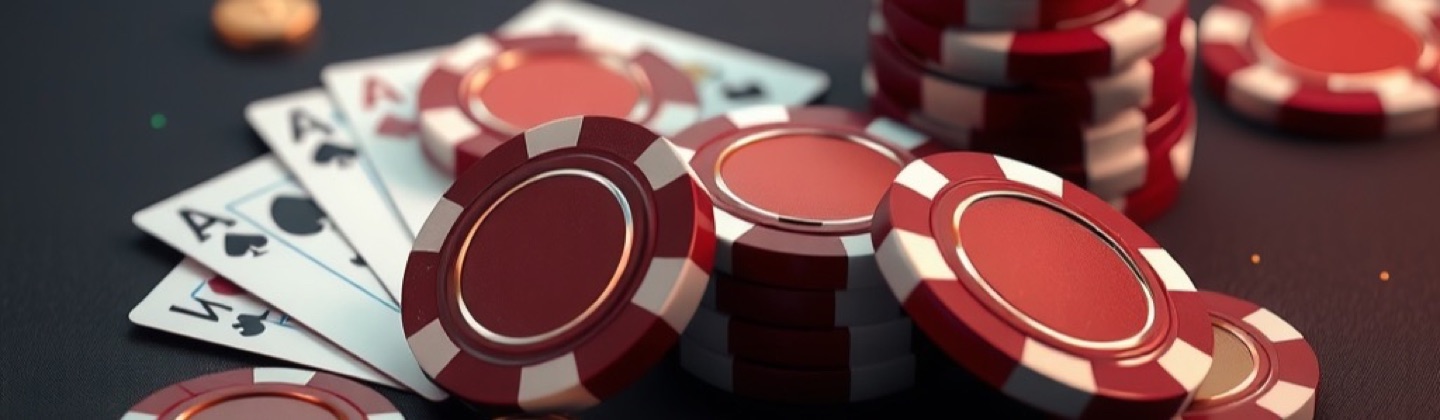 Diwa King information page backdrop with glowing casino chips